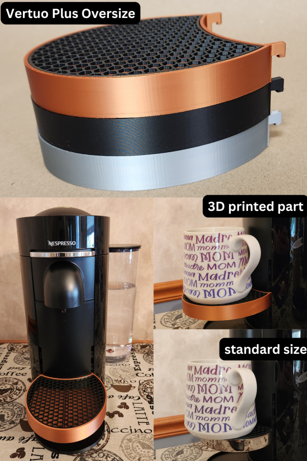 Nespresso/Breville/DeLonghi Vertuo Plus Oversized Replacement Drip Tray (3 Colors Available) - Image 2
