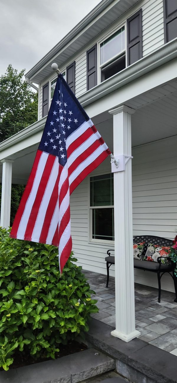 Column Mount Flag Holder Bracket Square or Slim Face (Metal Pole Holder Optional) - Image 5